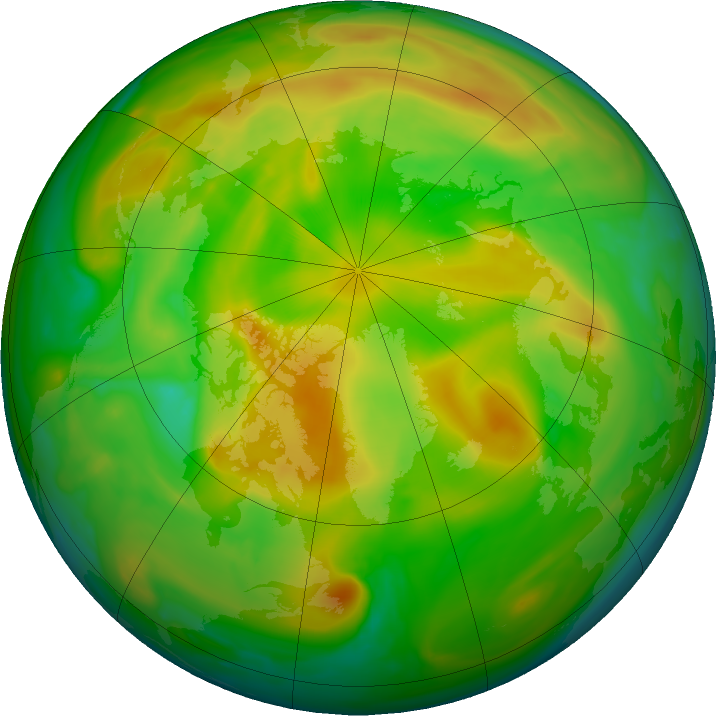 Arctic ozone map for 27 May 2023